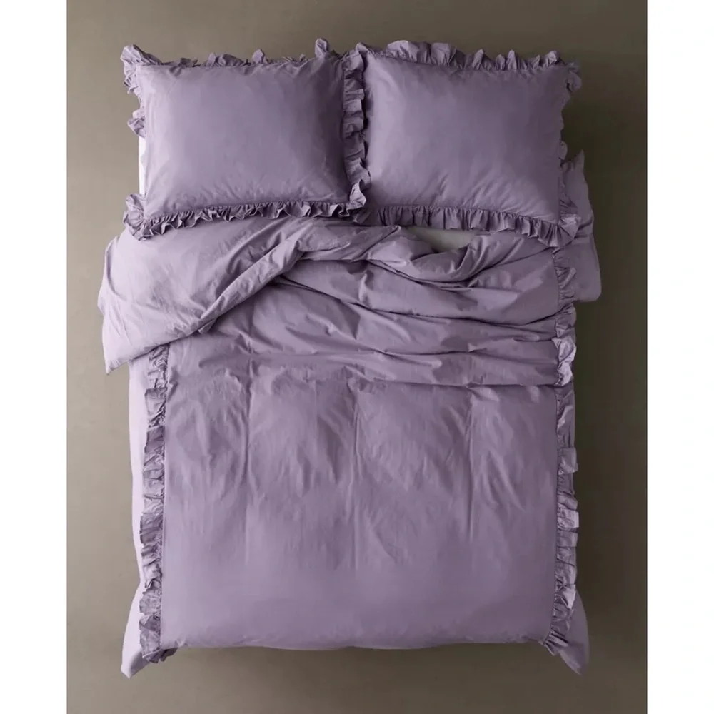 Urban Outfitters Ruffle Cotton Duvet Cover
